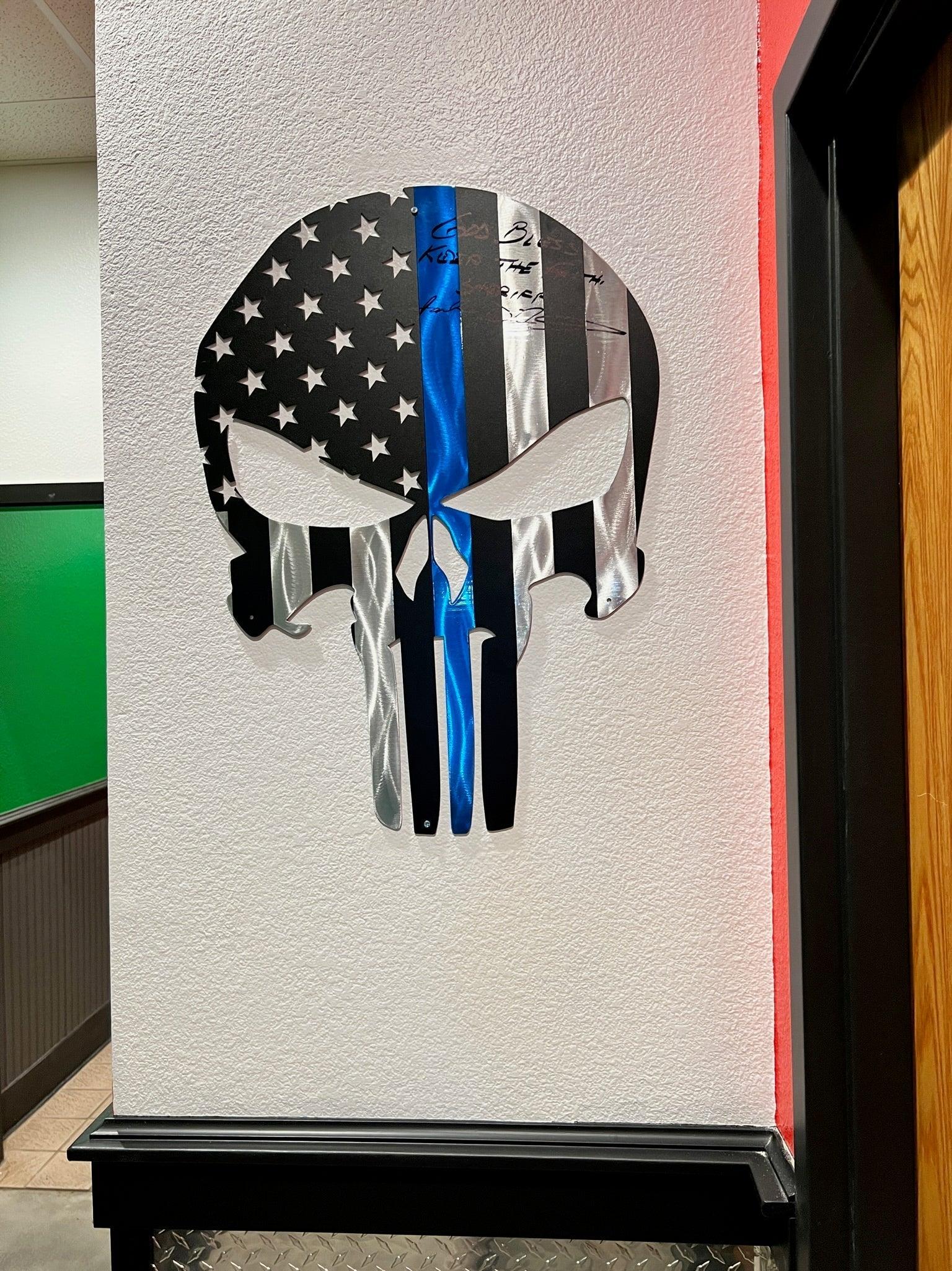 Thin Blue Line Punisher orders Badge Display